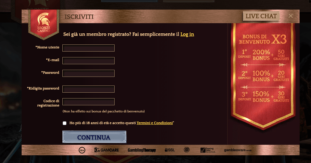 bronzecasino registrazione bronzecasino registrazione