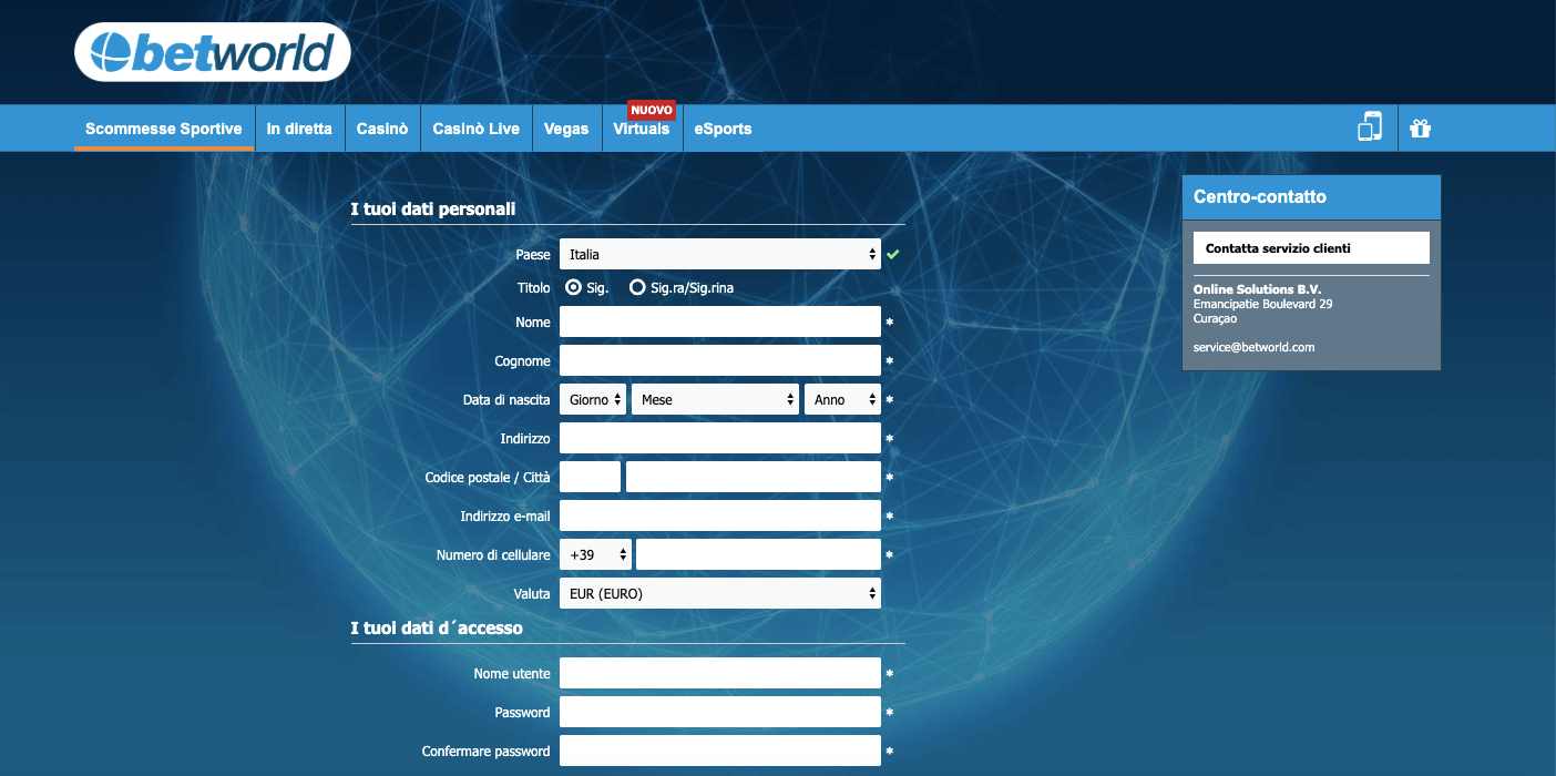 betworld registrazione betworld registrazione