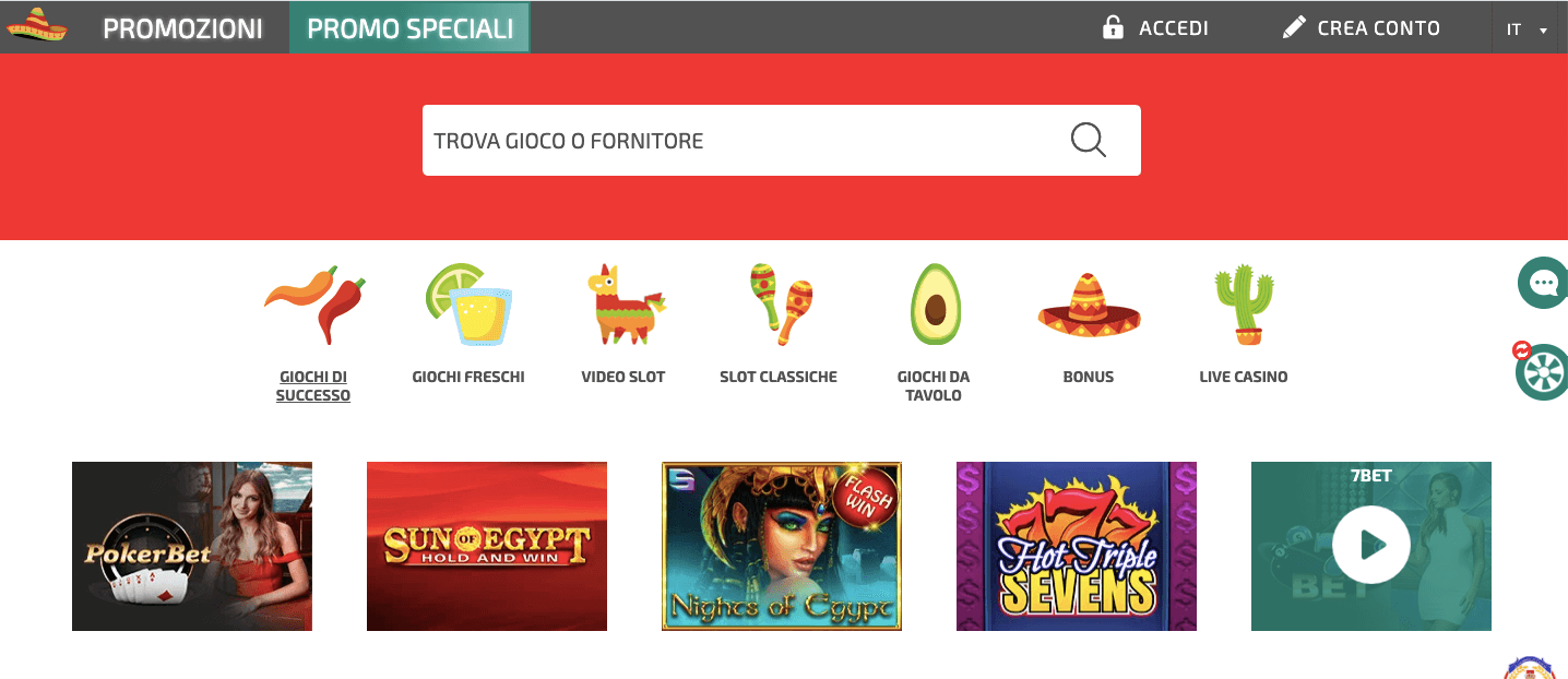 La Fiesta Casino Screenshot