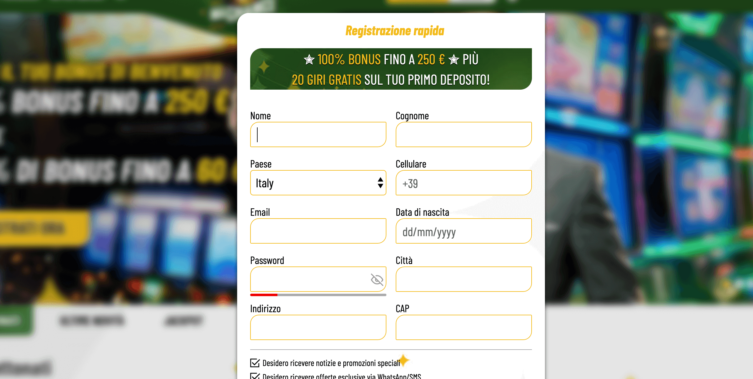 machance registrazione machance registrazione