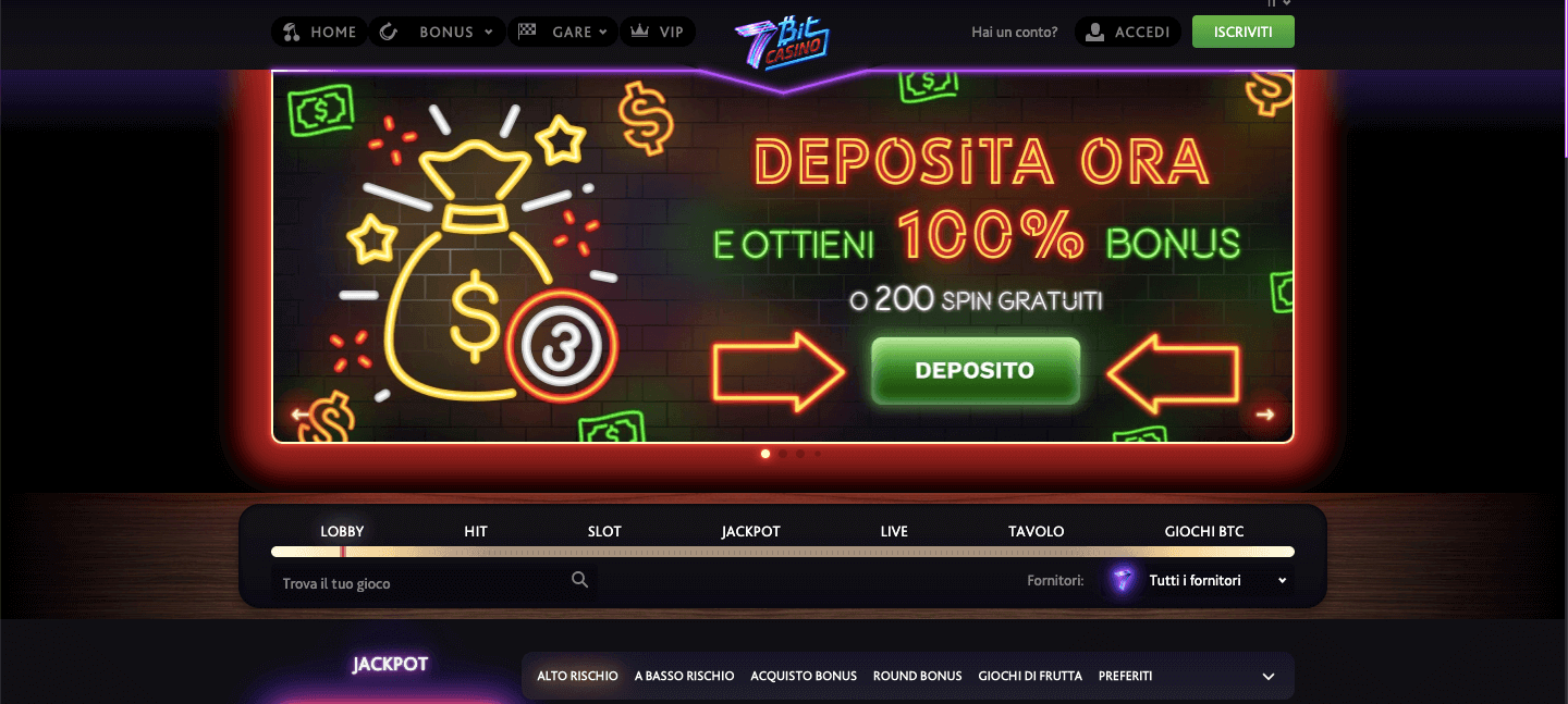 7bit Casinò homepage 7bit Casinò homepage