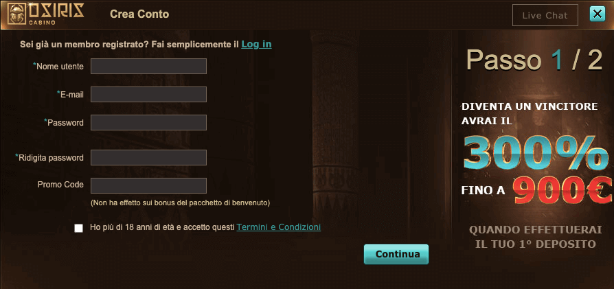 Osiris Casino Registrazione Osiris Casino Registrazione