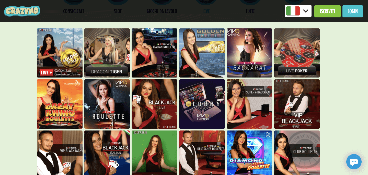 Crazyno Casino Slot Live