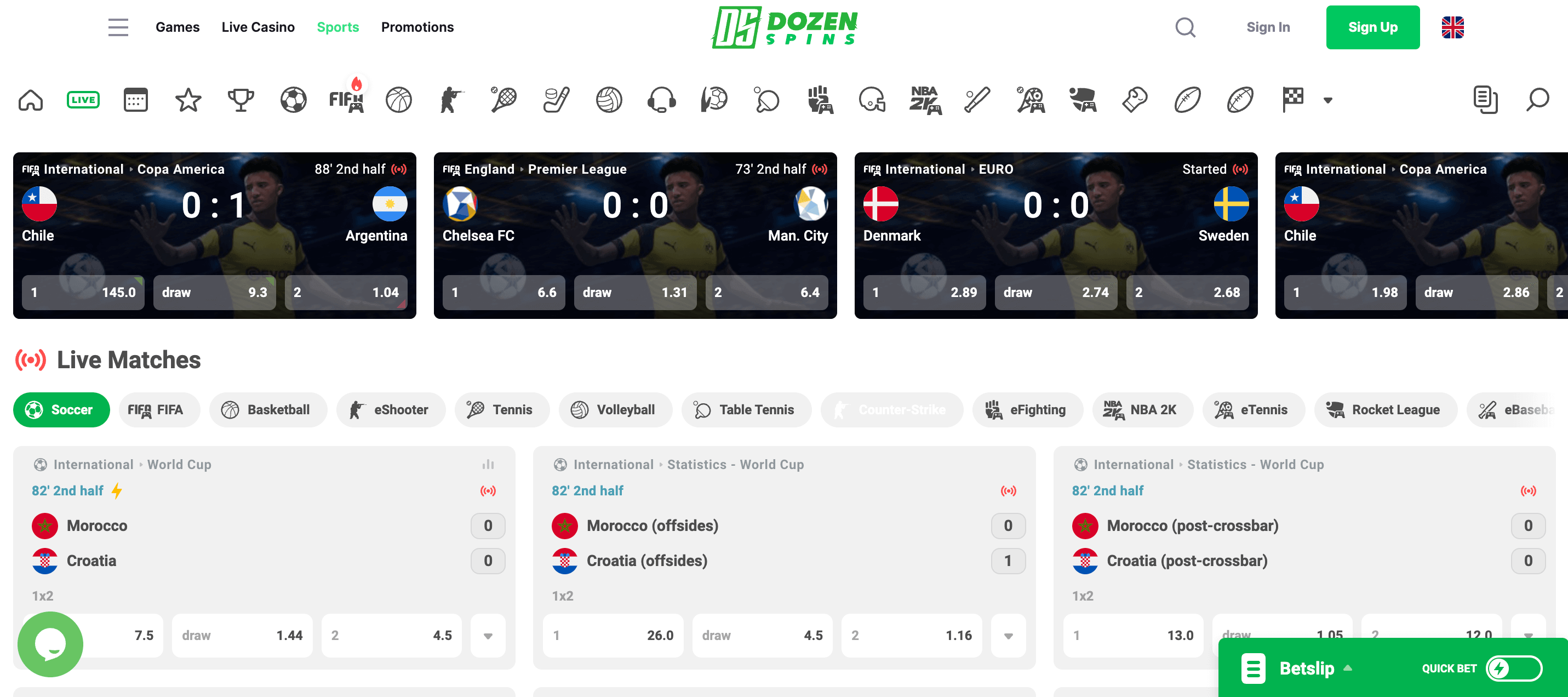 Dozenspins Scommesse Live Dozenspins Scommesse Live