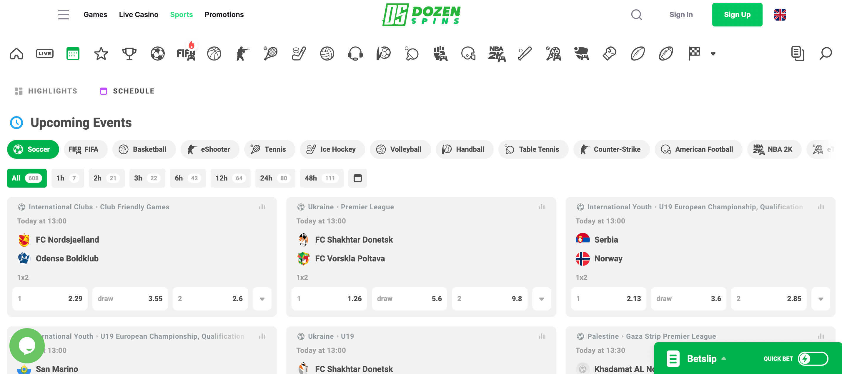 Dozenspins Scommesse Dozenspins Scommesse