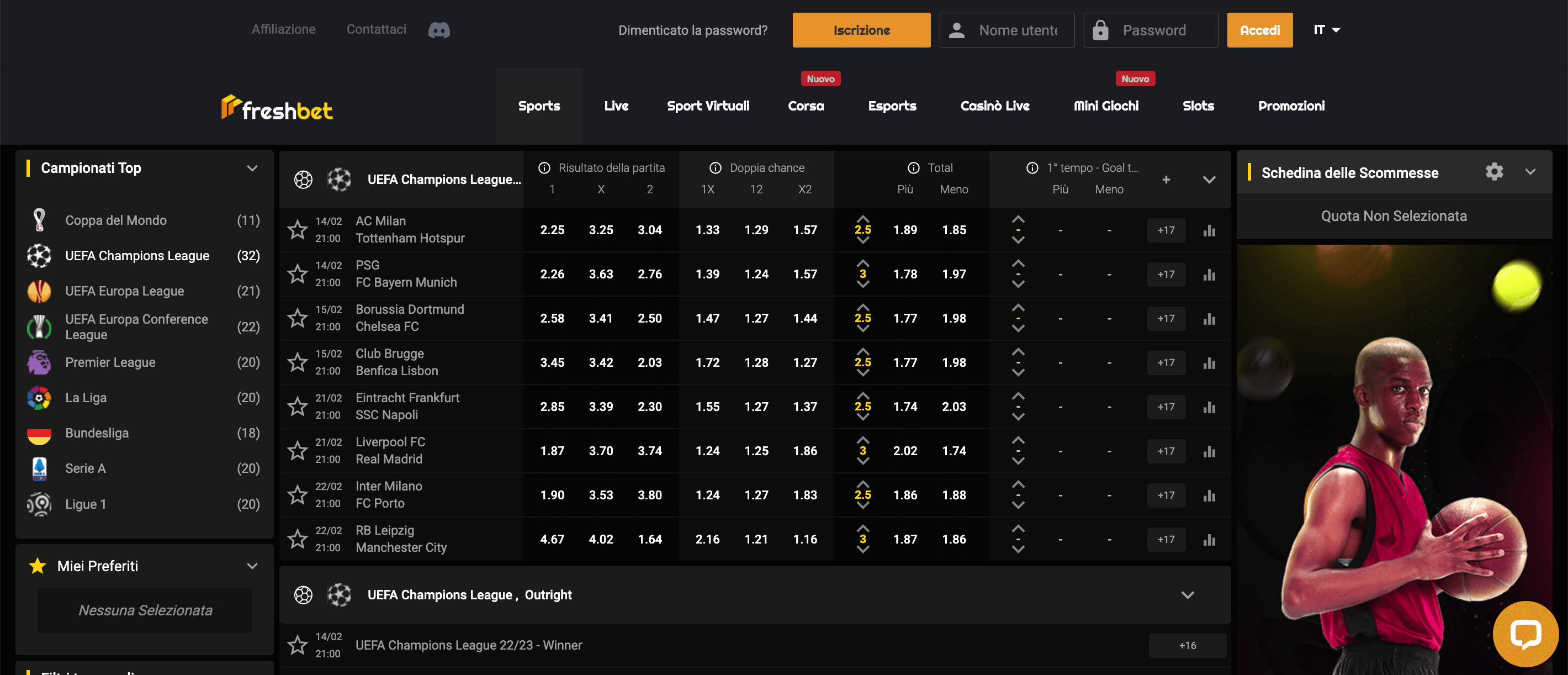 Freshbet Scommesse Freshbet Scommesse