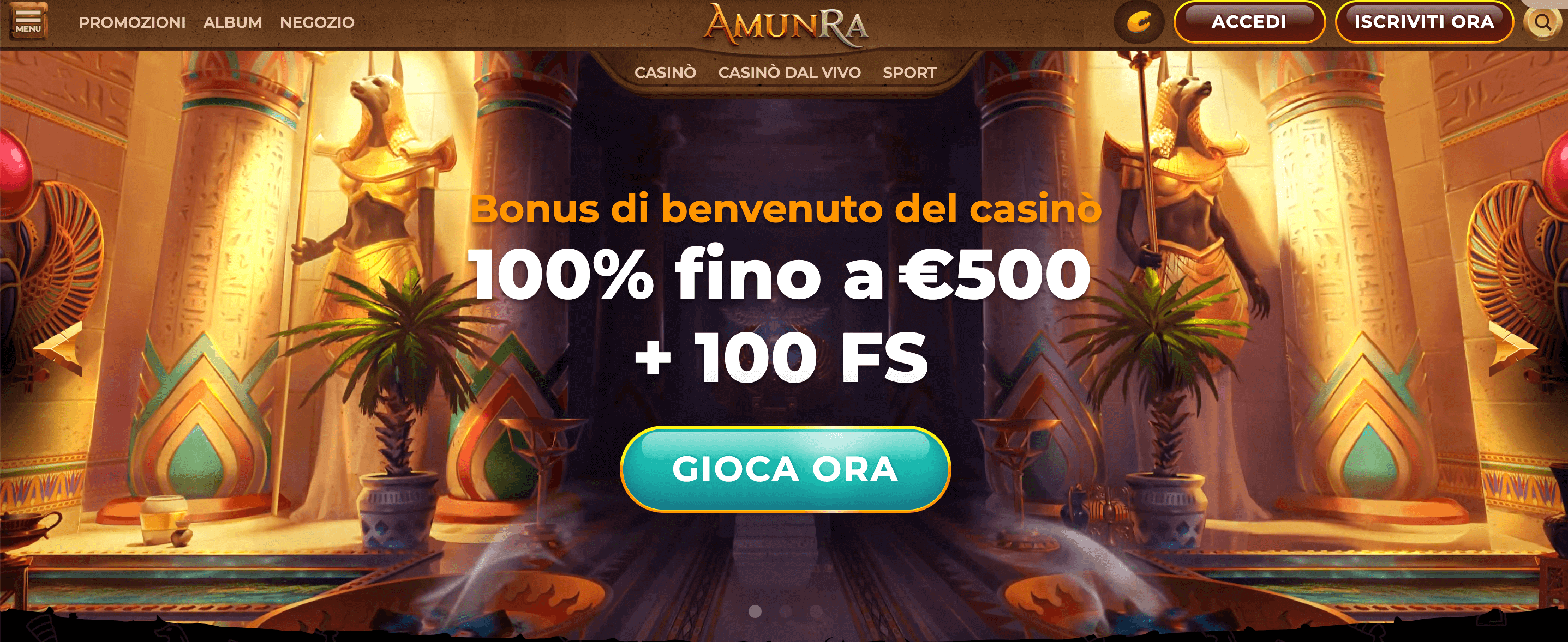 Amun Ra Casino Screenshot