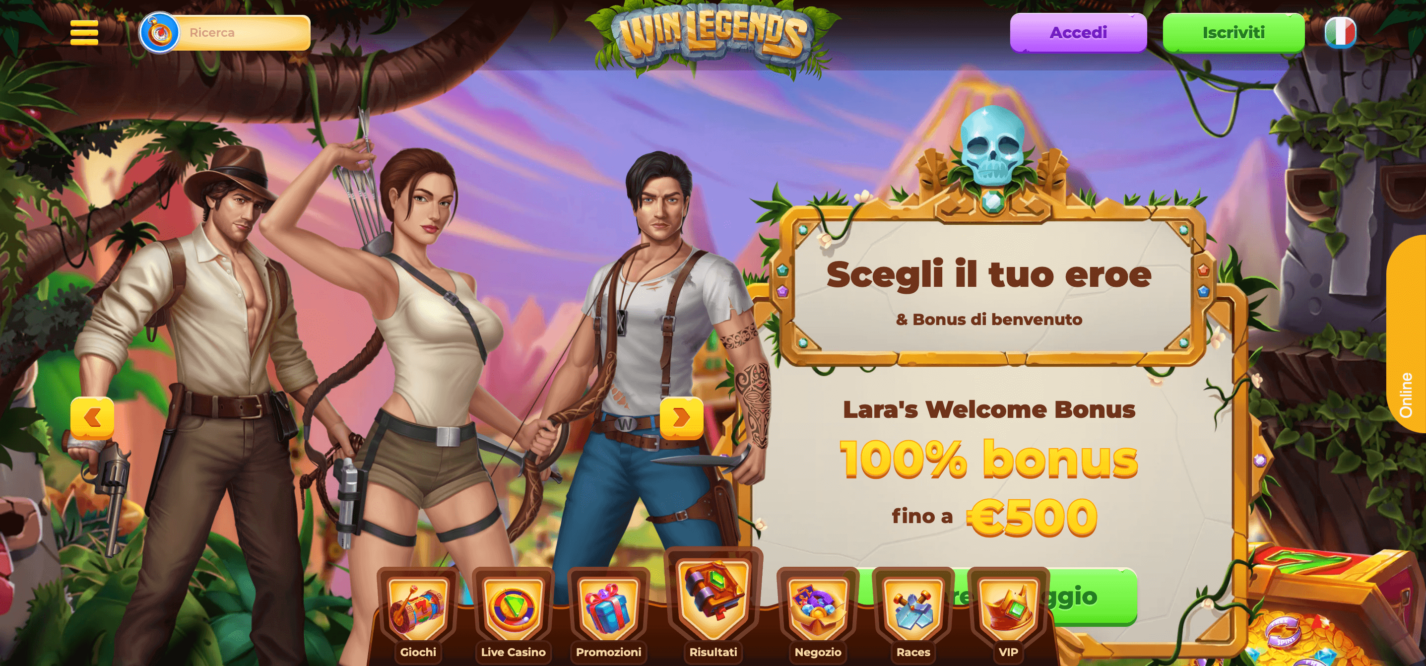 Winlegends Casino Screenshot