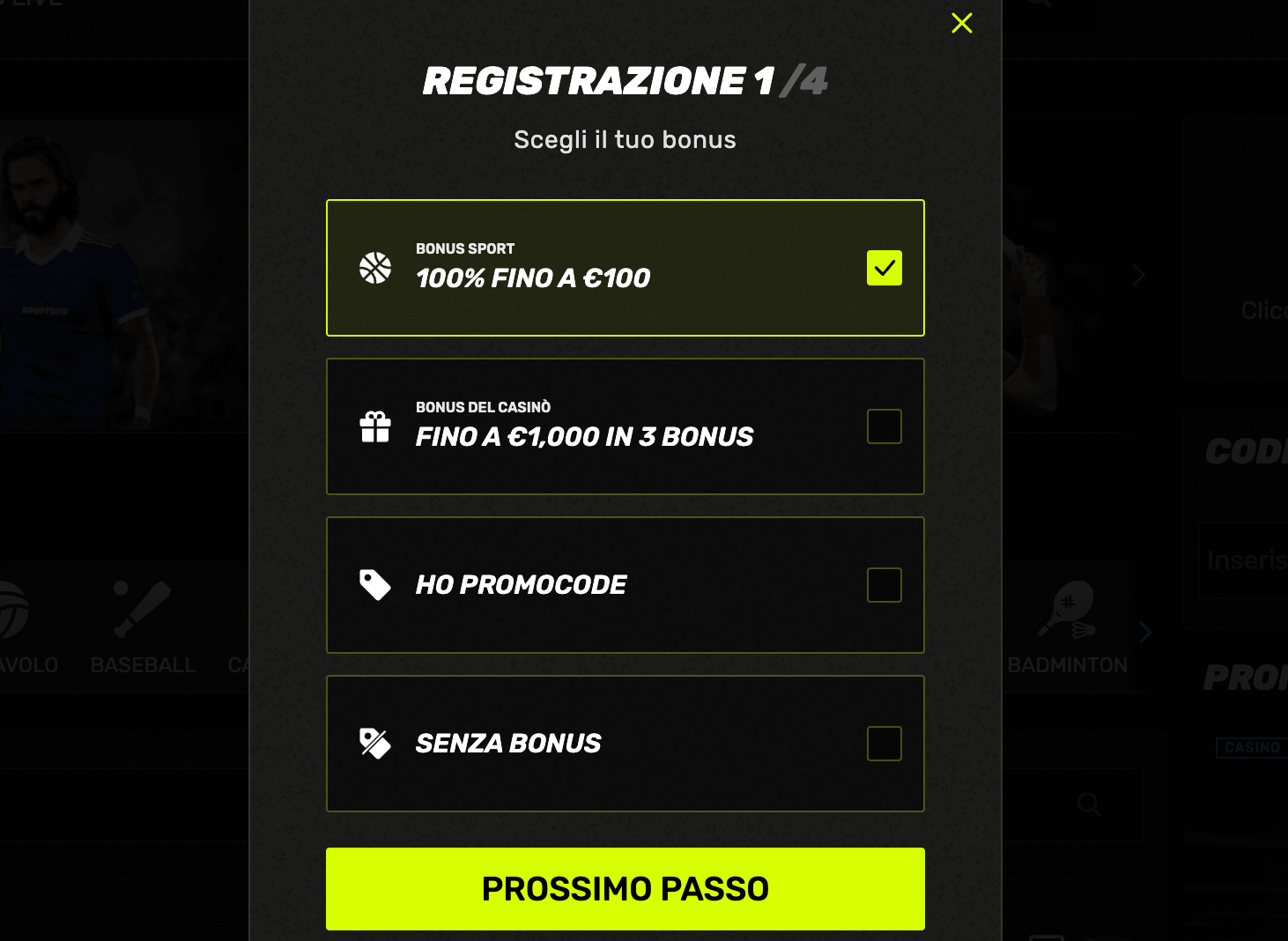 Sportuna Registrazione Sportuna Registrazione