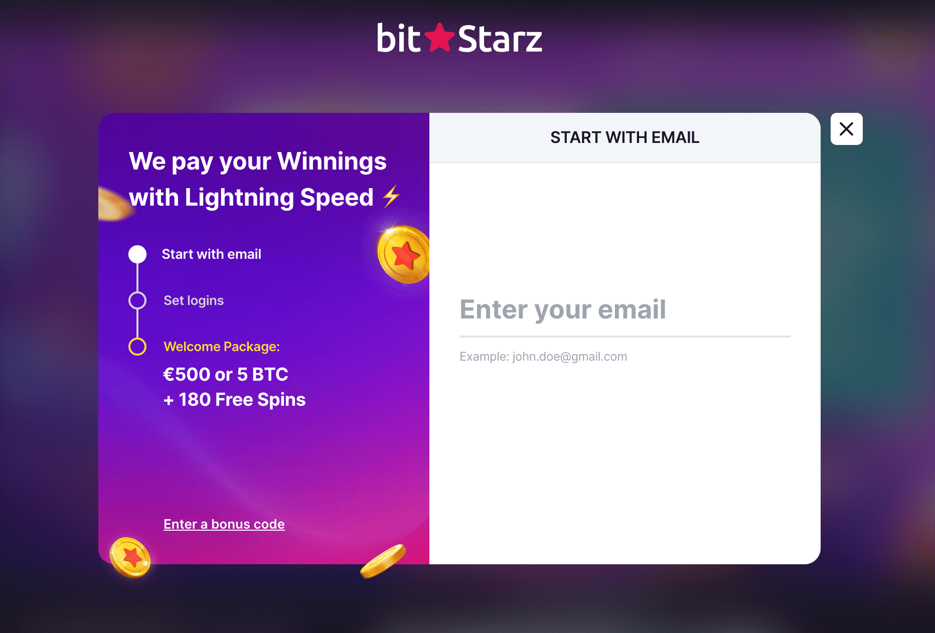 Bitstarz Casino Registrazione