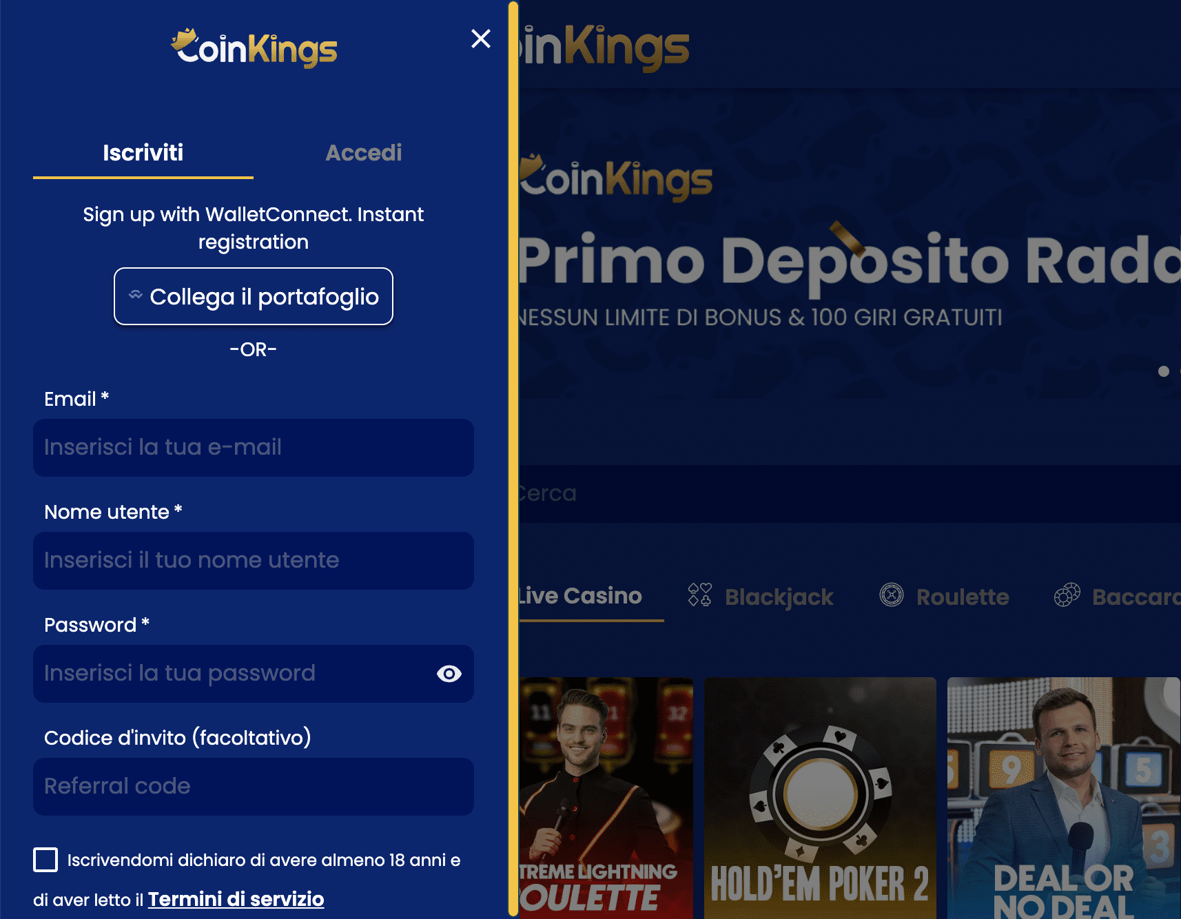 CoinKings Casino Registrazione CoinKings Casino Registrazione