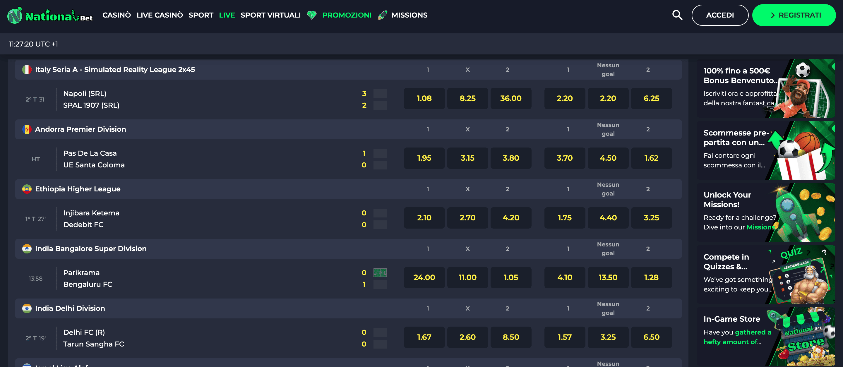 Nationalbet Scommesse Live Nationalbet Scommesse Live