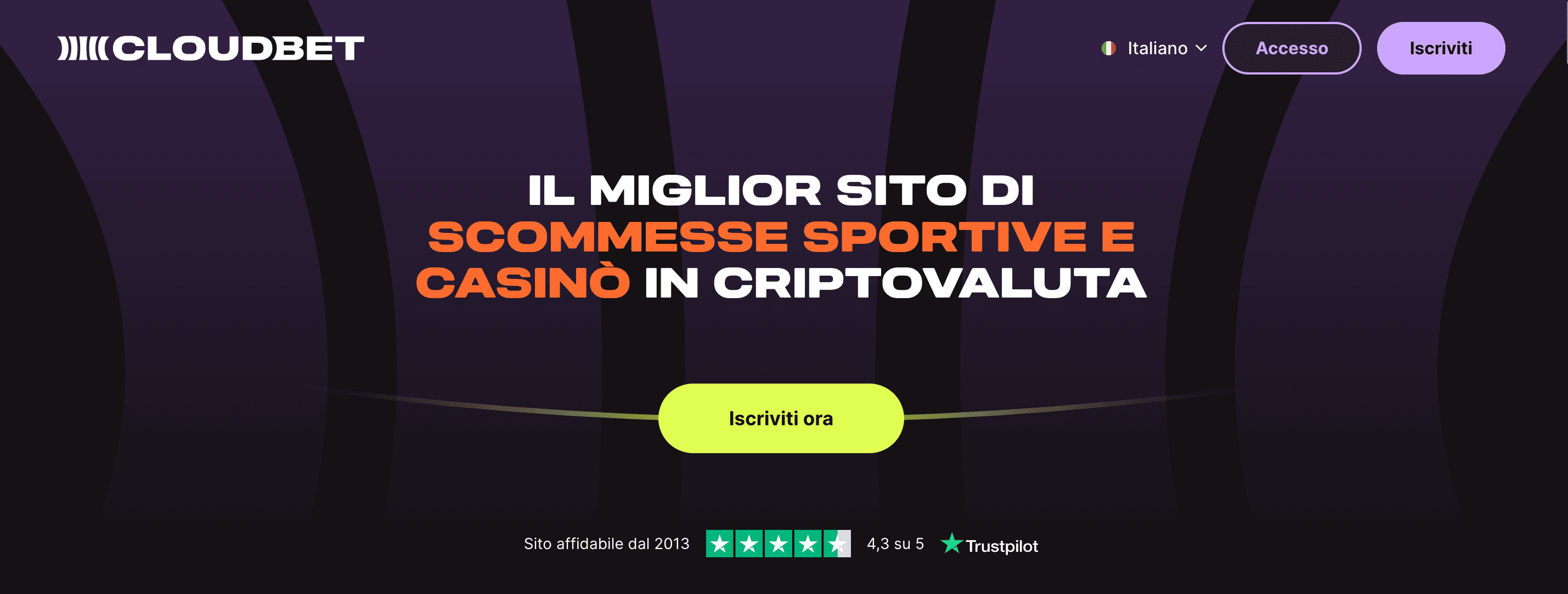 Cloudbet Scommesse Screenshot