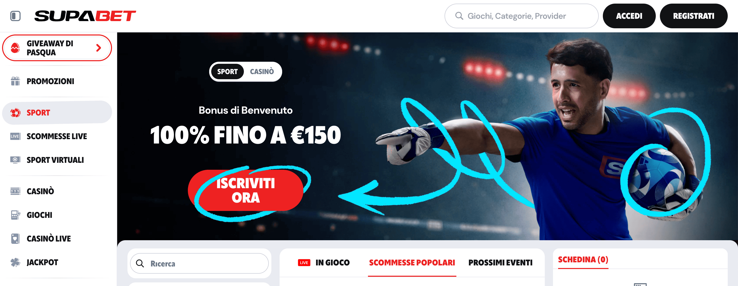 Supabet Scommesse Screenshot